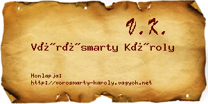 Vörösmarty Károly névjegykártya